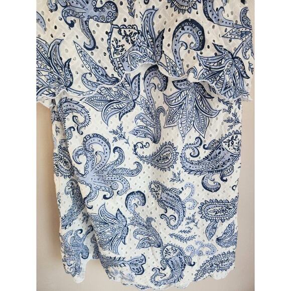 NWT Farm Rio One-Shoulder Eyelet Midi Dress Size S Blue 9B412 - Picture 6 of 11